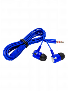 Орбита OT-ERG03 Синие наушники вакуум-гарнитура (3.5мм)